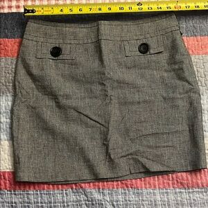 Chic Gray Mini Skirt with Black Buttons. Michael Kors
